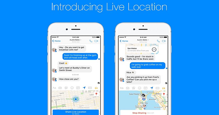 Facebook Messenger lets you Share your Live Location